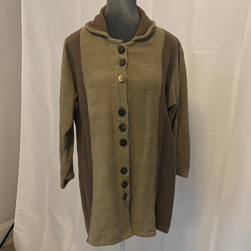 Tribe by APeopleUnited M Woven Hand Cotton Stylish Two-Tone Women's Sweater